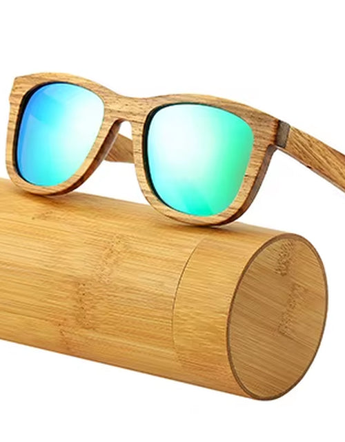 Load image into Gallery viewer, AN SWALLOW Retro Polarized Zebra Wood Sunglasses UV400 Luxury Brand Design Sunglasses Men Handmade Wooden Sun Glasses Women
