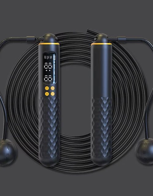 Load image into Gallery viewer, Elevate Your Workout with the New Rechargeable USB Electronic Jump Rope - Adjustable, Digital, and Wireless Calorie Counter!
