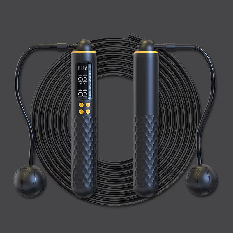 Elevate Your Workout with the New Rechargeable USB Electronic Jump Rope - Adjustable, Digital, and Wireless Calorie Counter!