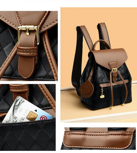 Female Backpack Casual Multifunction Women Leather Backpack Shoulder School Travel Back Pack