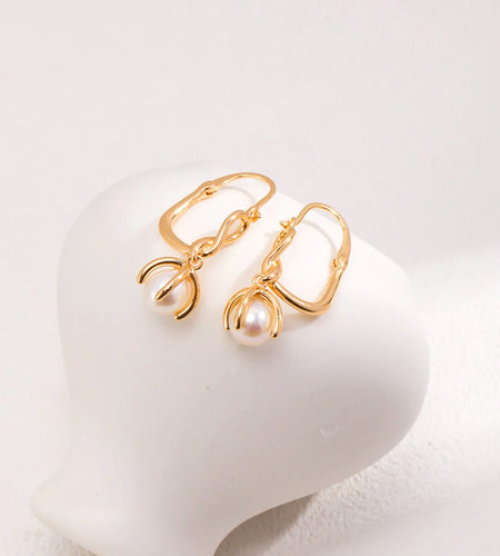 Natural Pearl Drop Earrings