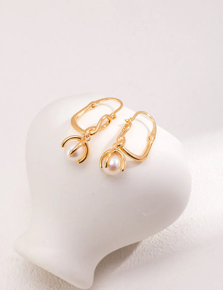 Natural Pearl Drop Earrings