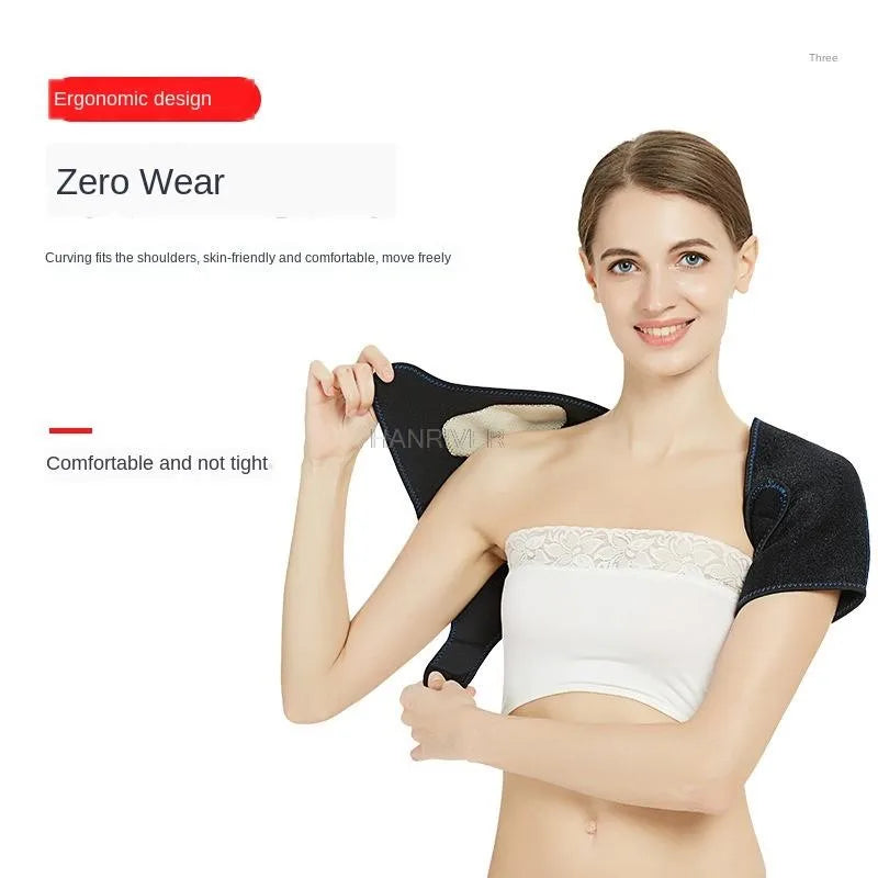 Experience Ultimate Relaxation with the Spontaneous Heating Far Infrared Shoulder Massage Pad - Your Go-To for Neck Relief and Magnetic Therapy