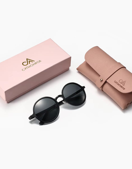 Load image into Gallery viewer, CATMONROE 1 PCS Brand Luxury Women Sunglasses Pink Glasses Case round Polarized Sunglasses Fashion Apparel Accessories Gift
