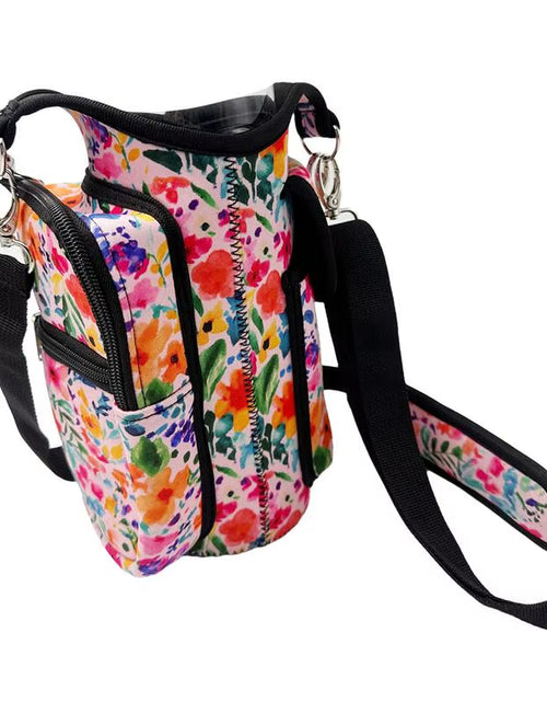 Load image into Gallery viewer, Fitness Magnetic Gym Water Bottle Bag Bottle Pouch Sling Bag Portable Magnetic Gym Bottle Organizer Pouch with Phone Pocket
