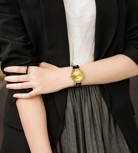 Women'S Watches Ladies Classic Simple Leather Analog Quartz Female Wrist Watch Casual Dress Watches