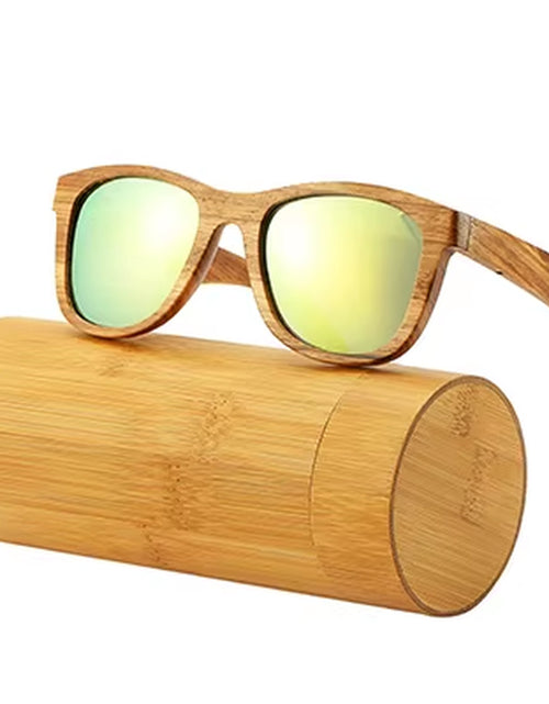 Load image into Gallery viewer, AN SWALLOW Retro Polarized Zebra Wood Sunglasses UV400 Luxury Brand Design Sunglasses Men Handmade Wooden Sun Glasses Women
