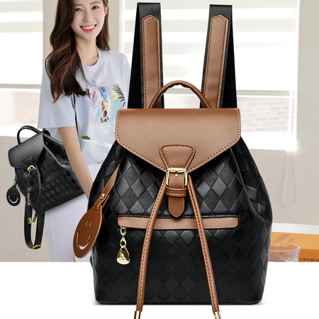 Female Backpack Casual Multifunction Women Leather Backpack Shoulder School Travel Back Pack