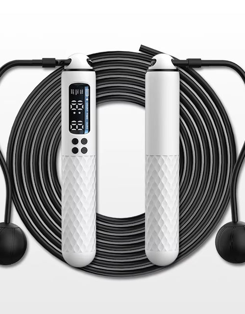 Load image into Gallery viewer, Elevate Your Workout with the New Rechargeable USB Electronic Jump Rope - Adjustable, Digital, and Wireless Calorie Counter!
