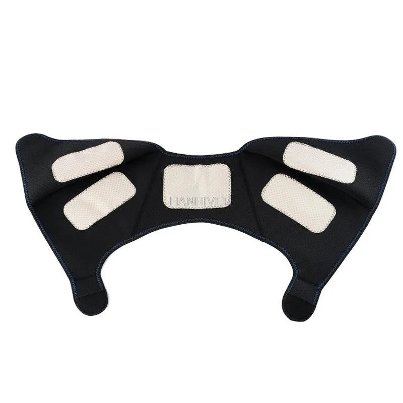Experience Ultimate Relaxation with the Spontaneous Heating Far Infrared Shoulder Massage Pad - Your Go-To for Neck Relief and Magnetic Therapy