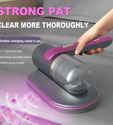 Powerful Electric UV Mite Remover - Wireless Mini Vacuum Cleaner for Mattresses, Sofas, and Pillows