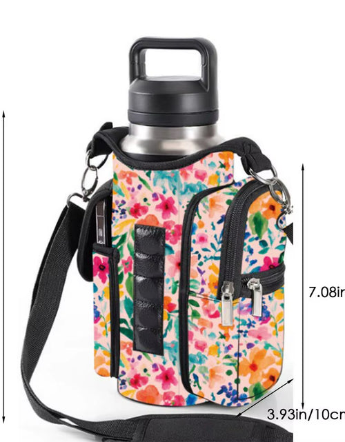 Load image into Gallery viewer, Fitness Magnetic Gym Water Bottle Bag Bottle Pouch Sling Bag Portable Magnetic Gym Bottle Organizer Pouch with Phone Pocket
