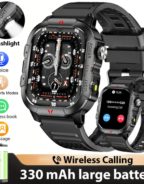 Load image into Gallery viewer, 2025 New Men Smart Watch LED Flashlight BT Call 100+ Sports Modes Health Monitoring IP68 Waterproof Outdoor Smart Watch
