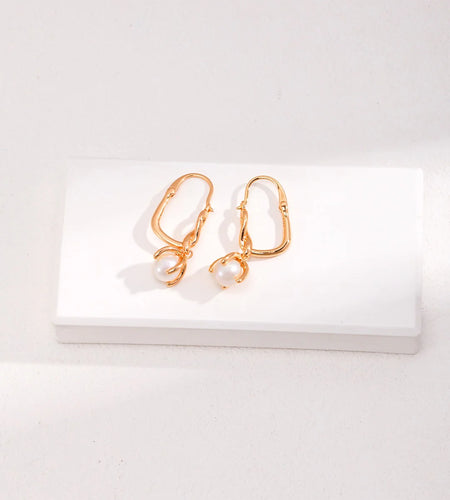 Natural Pearl Drop Earrings