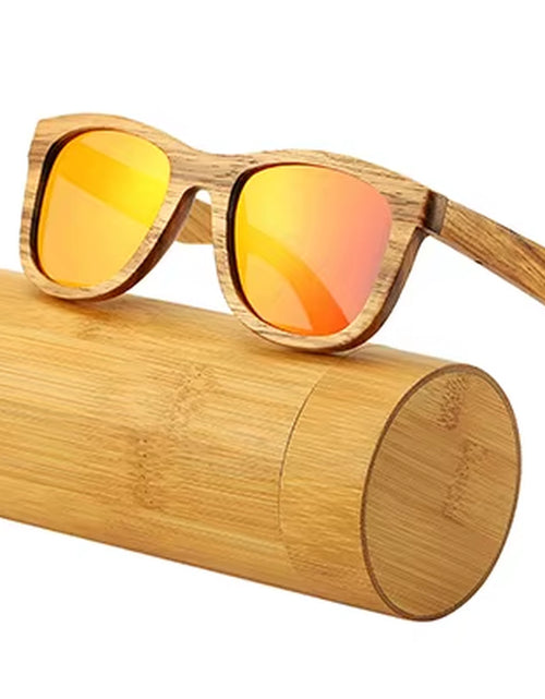 Load image into Gallery viewer, AN SWALLOW Retro Polarized Zebra Wood Sunglasses UV400 Luxury Brand Design Sunglasses Men Handmade Wooden Sun Glasses Women
