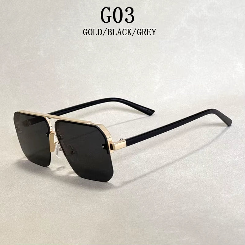 2024 Sunglasses Women Trendy Luxury Square Sunglasses for Men Vintage Fashion Glasses Sunglasses for Men Lunette Soleil Femme