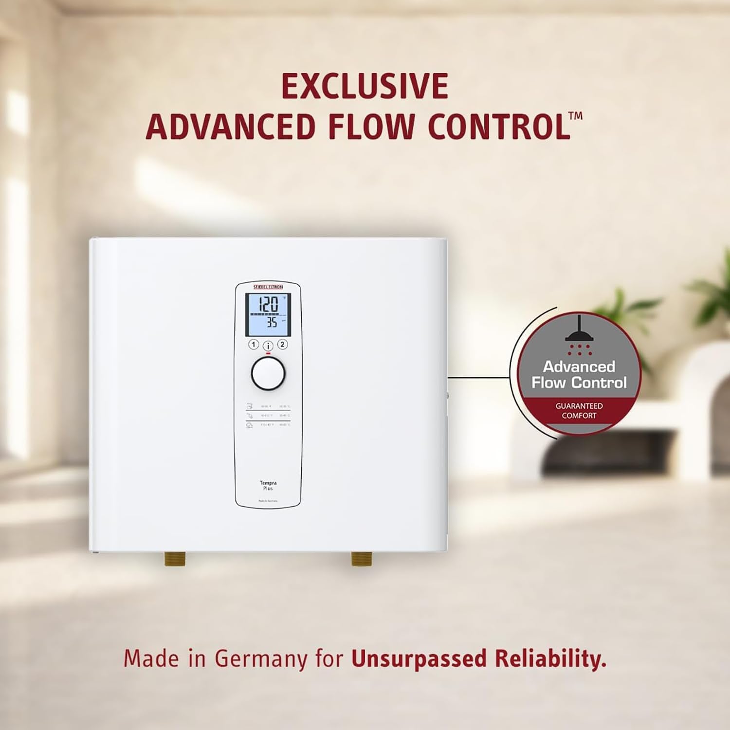 Tankless Water Heater – Tempra 20 plus – Electric, on Demand Hot Water, Eco, White