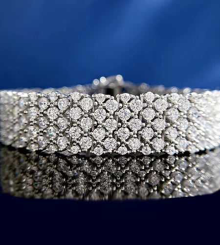 Valuable Moissanite Bangle Bracelet 100% Real 925 Sterling Silver Wedding Bracelets for Women Bridal Promise Party Jewelry Gift