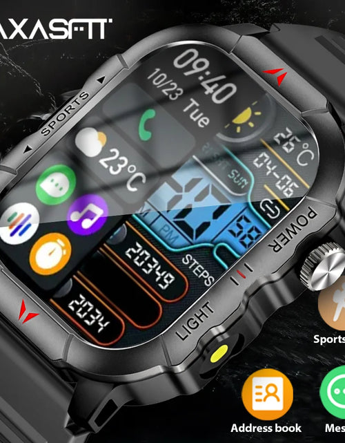 Load image into Gallery viewer, 2025 New Men Smart Watch LED Flashlight BT Call 100+ Sports Modes Health Monitoring IP68 Waterproof Outdoor Smart Watch
