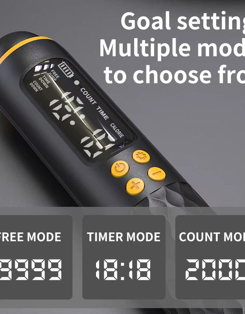 Load image into Gallery viewer, Elevate Your Workout with the New Rechargeable USB Electronic Jump Rope - Adjustable, Digital, and Wireless Calorie Counter!
