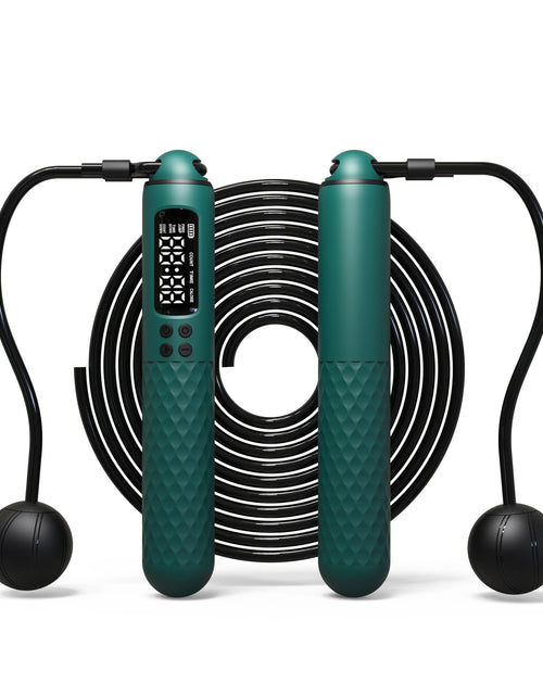 Load image into Gallery viewer, Elevate Your Workout with the New Rechargeable USB Electronic Jump Rope - Adjustable, Digital, and Wireless Calorie Counter!
