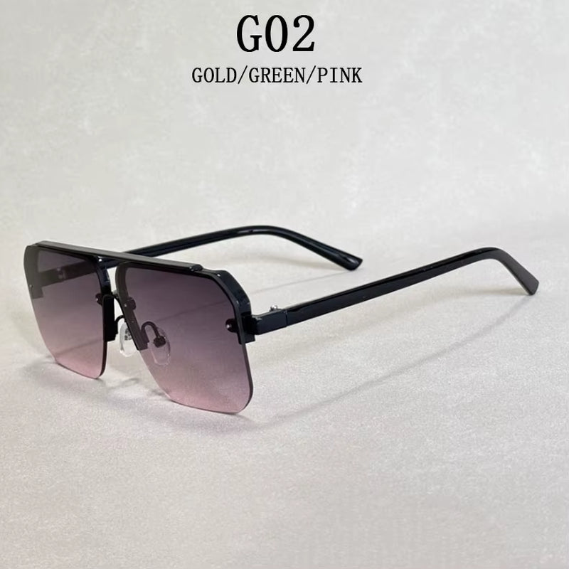 2024 Sunglasses Women Trendy Luxury Square Sunglasses for Men Vintage Fashion Glasses Sunglasses for Men Lunette Soleil Femme