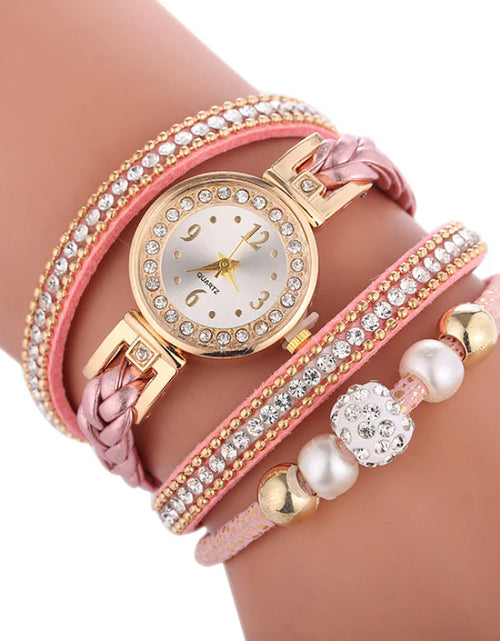Load image into Gallery viewer, Elevate Your Style with the Sparkling Gem Women&#39;s Metal Timepiece - A Chic Digital Dial Quartz Watch for Every Occasion
