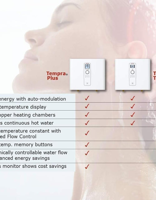 Load image into Gallery viewer, Tankless Water Heater – Tempra 20 plus – Electric, on Demand Hot Water, Eco, White
