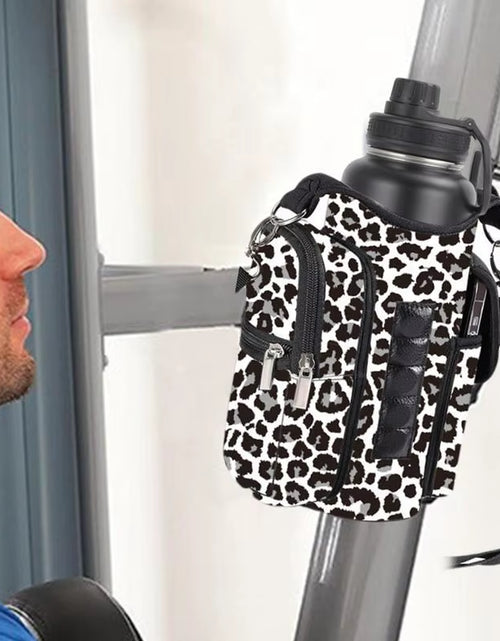 Load image into Gallery viewer, Fitness Magnetic Gym Water Bottle Bag Bottle Pouch Sling Bag Portable Magnetic Gym Bottle Organizer Pouch with Phone Pocket
