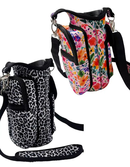 Load image into Gallery viewer, Fitness Magnetic Gym Water Bottle Bag Bottle Pouch Sling Bag Portable Magnetic Gym Bottle Organizer Pouch with Phone Pocket
