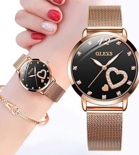 Ladies Watches Rose Gold Japanese Quartz Female Watches for Women Waterproof Stainless Steel Casual Dress Lady Wrist Watches