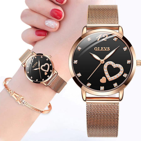 Ladies Watches Rose Gold Japanese Quartz Female Watches for Women Waterproof Stainless Steel Casual Dress Lady Wrist Watches