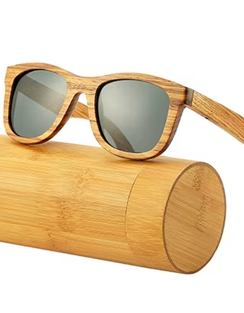 Load image into Gallery viewer, AN SWALLOW Retro Polarized Zebra Wood Sunglasses UV400 Luxury Brand Design Sunglasses Men Handmade Wooden Sun Glasses Women

