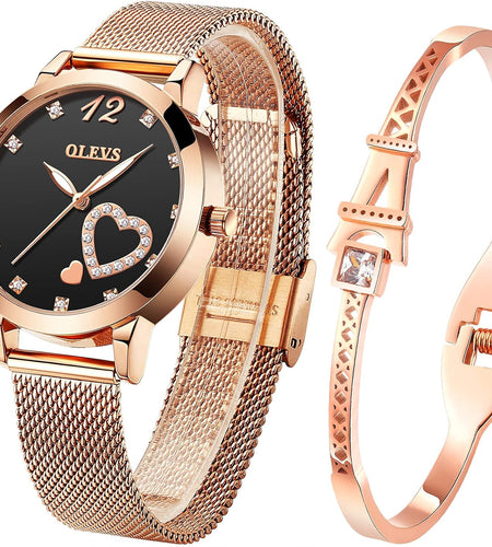 Ladies Watches Rose Gold Japanese Quartz Female Watches for Women Waterproof Stainless Steel Casual Dress Lady Wrist Watches