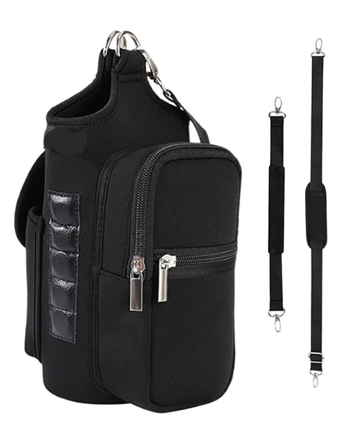 Load image into Gallery viewer, Fitness Magnetic Gym Water Bottle Bag Bottle Pouch Sling Bag Portable Magnetic Gym Bottle Organizer Pouch with Phone Pocket
