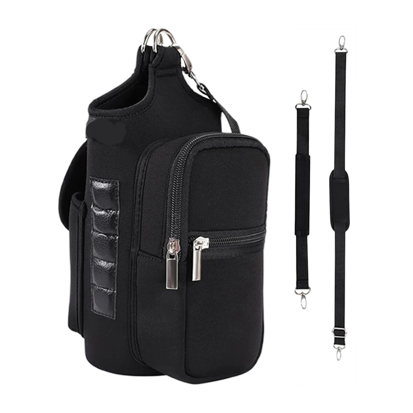 Fitness Magnetic Gym Water Bottle Bag Bottle Pouch Sling Bag Portable Magnetic Gym Bottle Organizer Pouch with Phone Pocket