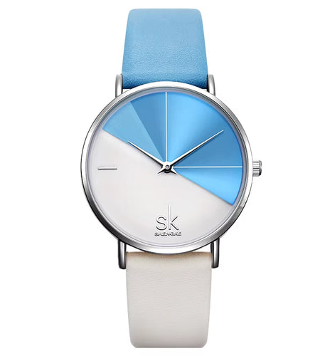 SK Luxury Leather Watches Women Creative Fashion Quartz Watches for Reloj Mujer 2019 Ladies Wrist Watch  Relogio Feminino