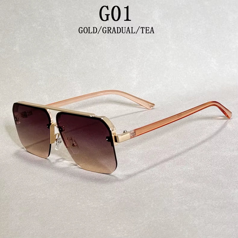 2024 Sunglasses Women Trendy Luxury Square Sunglasses for Men Vintage Fashion Glasses Sunglasses for Men Lunette Soleil Femme