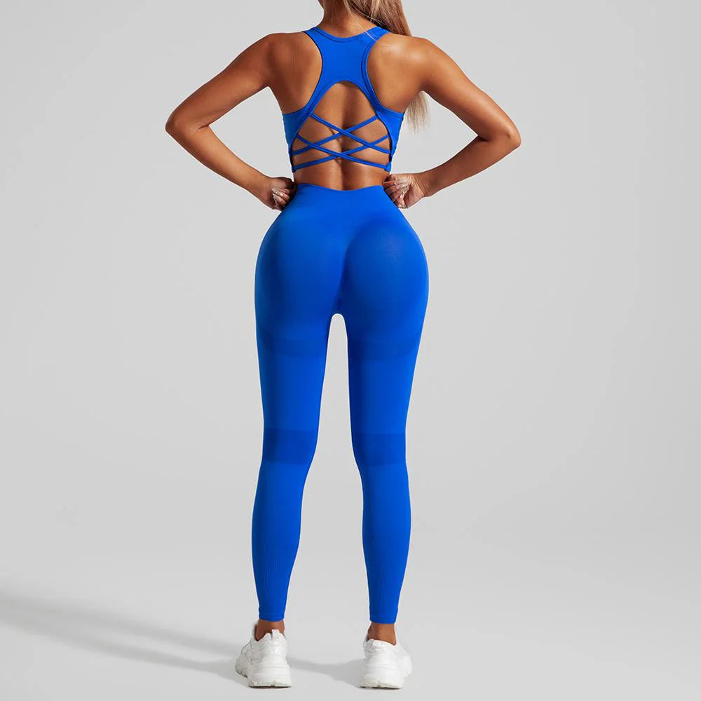 Quick-Drying Sports Bra High Waist Hip Lift Leggings Yoga Suit Set
