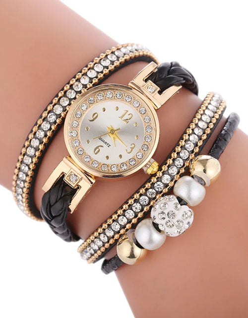 Load image into Gallery viewer, Elevate Your Style with the Sparkling Gem Women&#39;s Metal Timepiece - A Chic Digital Dial Quartz Watch for Every Occasion
