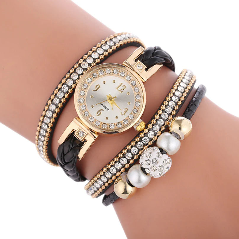 Elevate Your Style with the Sparkling Gem Women's Metal Timepiece - A Chic Digital Dial Quartz Watch for Every Occasion