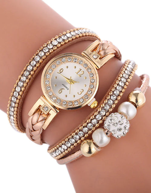 Load image into Gallery viewer, Elevate Your Style with the Sparkling Gem Women&#39;s Metal Timepiece - A Chic Digital Dial Quartz Watch for Every Occasion
