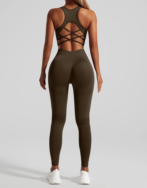 Load image into Gallery viewer, Quick-Drying Sports Bra High Waist Hip Lift Leggings Yoga Suit Set
