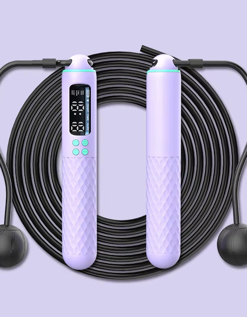 Load image into Gallery viewer, Elevate Your Workout with the New Rechargeable USB Electronic Jump Rope - Adjustable, Digital, and Wireless Calorie Counter!
