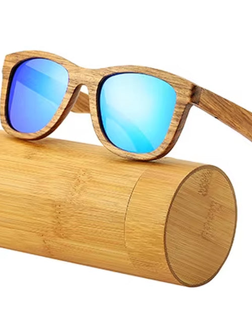 Load image into Gallery viewer, AN SWALLOW Retro Polarized Zebra Wood Sunglasses UV400 Luxury Brand Design Sunglasses Men Handmade Wooden Sun Glasses Women
