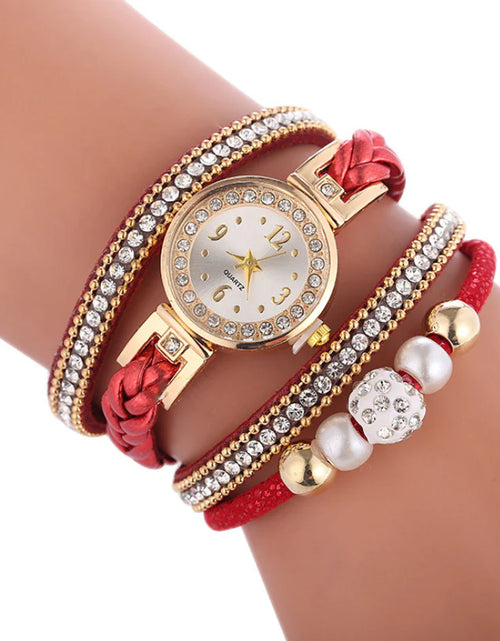 Load image into Gallery viewer, Elevate Your Style with the Sparkling Gem Women&#39;s Metal Timepiece - A Chic Digital Dial Quartz Watch for Every Occasion
