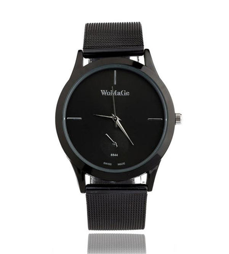 Fashion Alloy Belt Mesh Watch Unisex Women'S Watches Minimalist Style Quartz Watch Relogio Feminino Saat Watches for Women