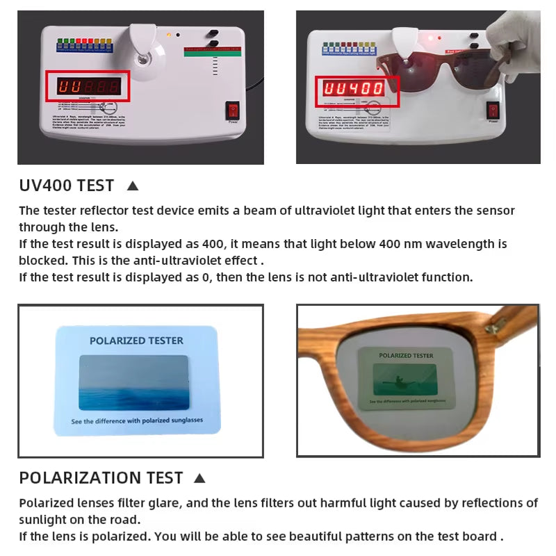 AN SWALLOW Retro Polarized Zebra Wood Sunglasses UV400 Luxury Brand Design Sunglasses Men Handmade Wooden Sun Glasses Women