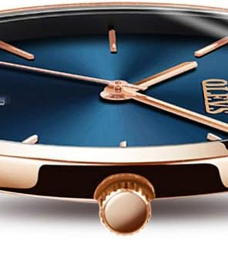 Women Wrist Watches Ultra Thin 6.5Mm Minimalist Dress Fashion Leather Strap Quartz Waterproof Date Day Slim Watches for Ladies